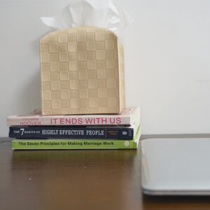 leather tissue box cover