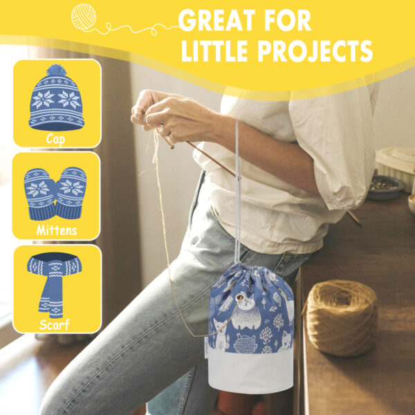 Yarn Bag, Small Knitting Bag Cartoon Yarn Storage Bag - TOGRTRUE - 图片 7