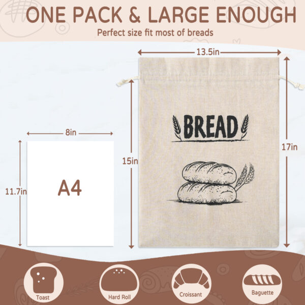 Bread Bag Reusable Sourdough Bread Bags - TOGETRUE - Image 2